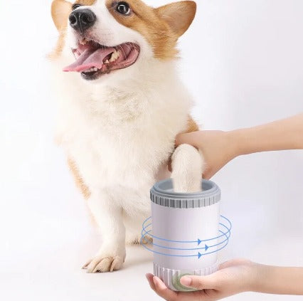 Escova automática para limpeza de pés de cães e gatos, escova macia de silicone com agulha para limpeza de pata de cachorro